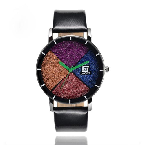 Pie Slice Multi-Colored Watch