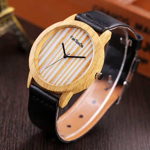 Luxury Fashion Leather Band Analog Quartz Round Wrist Watch Watches