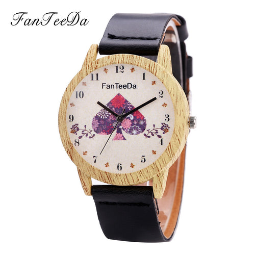 Vintage Wooden Spade Watch