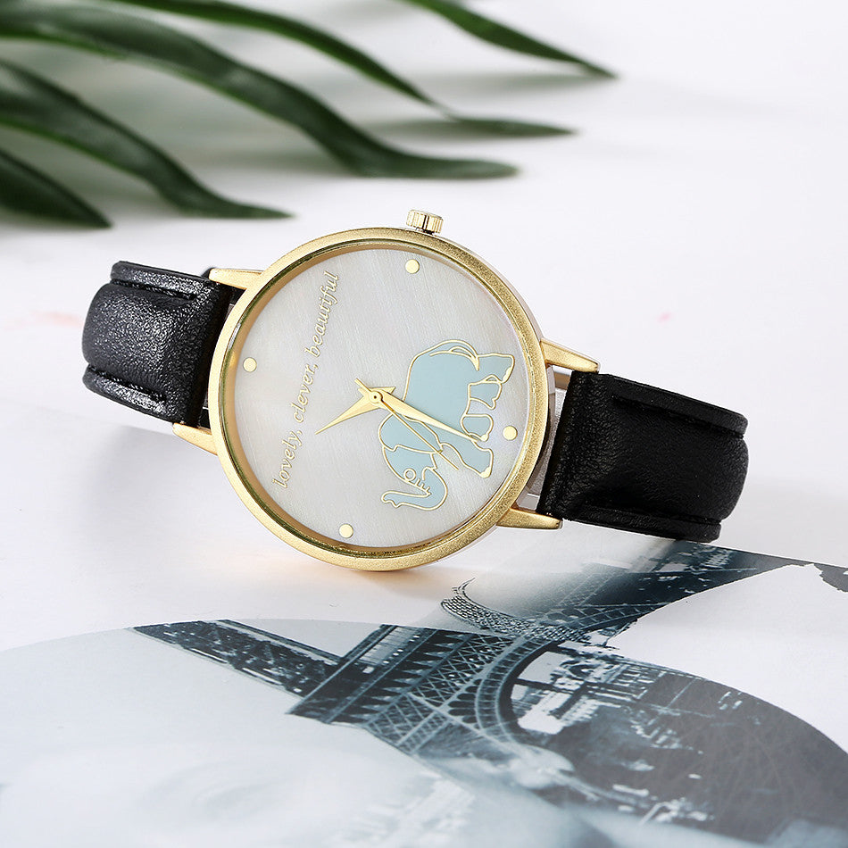 Minimal Elephant Print Watch