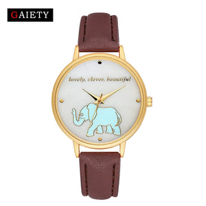 Minimal Elephant Print Watch