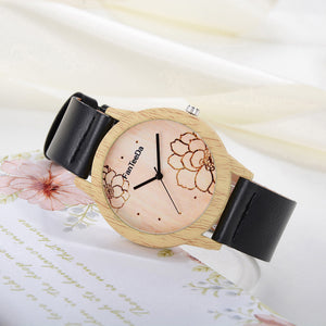Floral Mandala Wood Watch