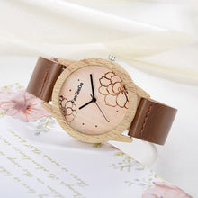 Floral Mandala Wood Watch
