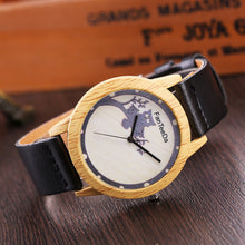 Wooden Owl Leather Watch