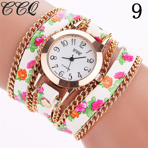 Floral Bracelet Watch