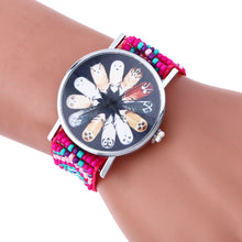 Feather Print Bracelet Watch