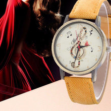 Music Note Leather Watch