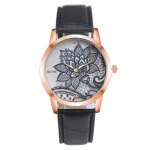Vintage Flower Sketch Watch
