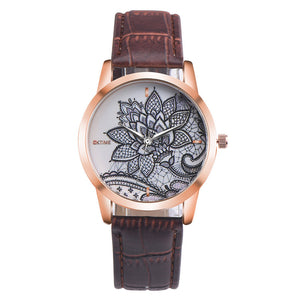 Vintage Flower Sketch Watch