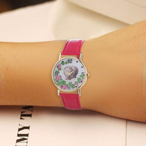 Wine Time Leather Watch