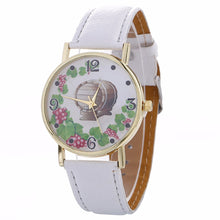 Wine Time Leather Watch