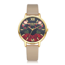 Classy Floral Print Watch