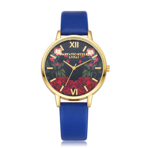 Classy Floral Print Watch
