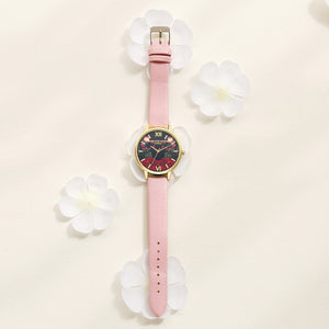 Classy Floral Print Watch