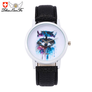 Raccoon Leather Watch